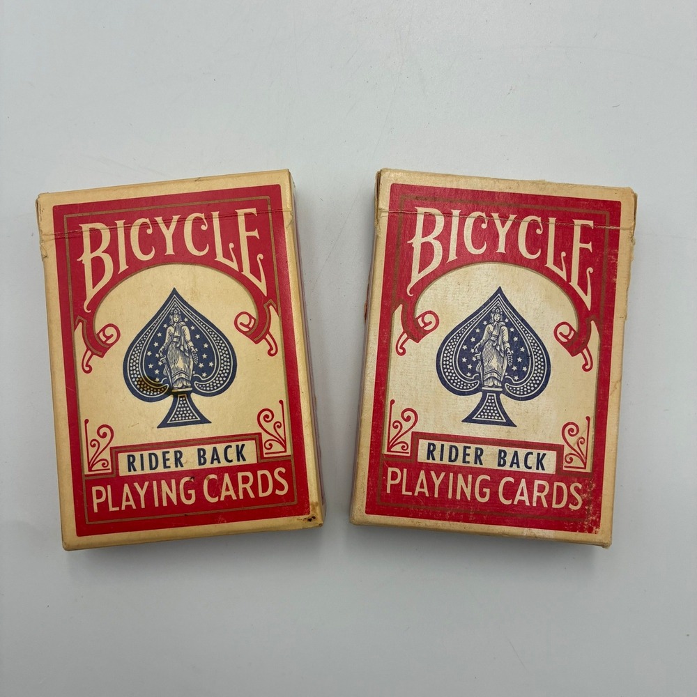 Vintage Bicycle 808 Rider Back Playing Cards Red 2 Decks Poker Size USA